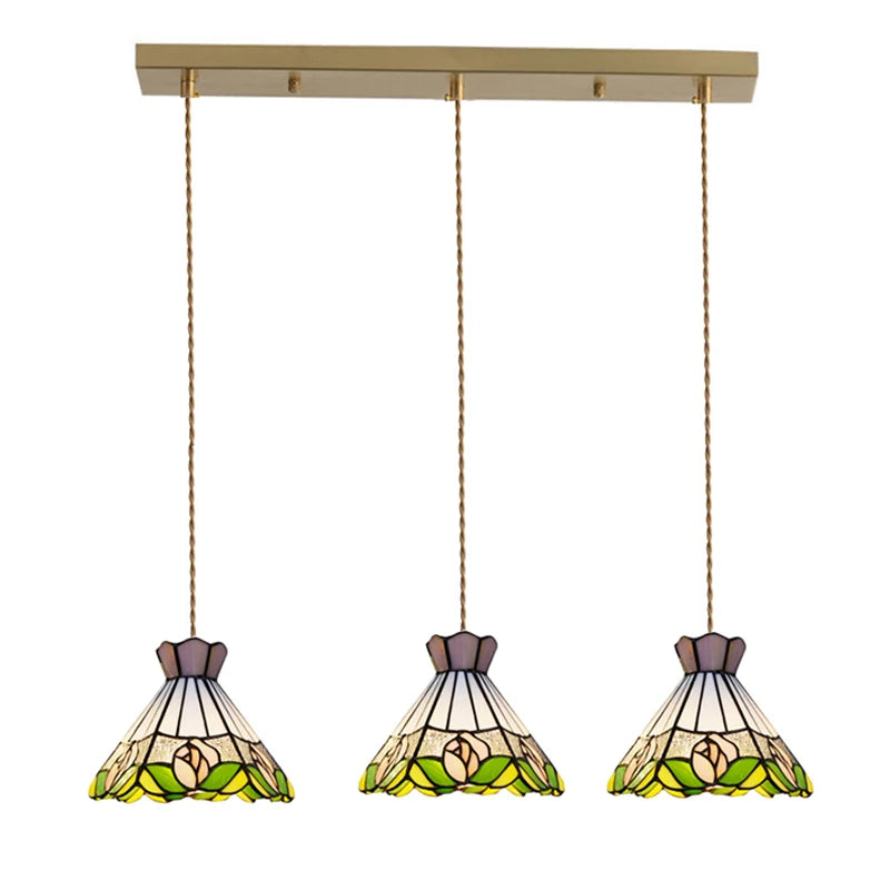 Vintage Pendant Lamp - Colorful Glass Chandelier for Home Decor