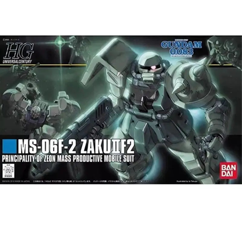 Bandai HGUC 1/144 Zaku MS-06F2 Model Kit - Anime Gundam Action Figure
