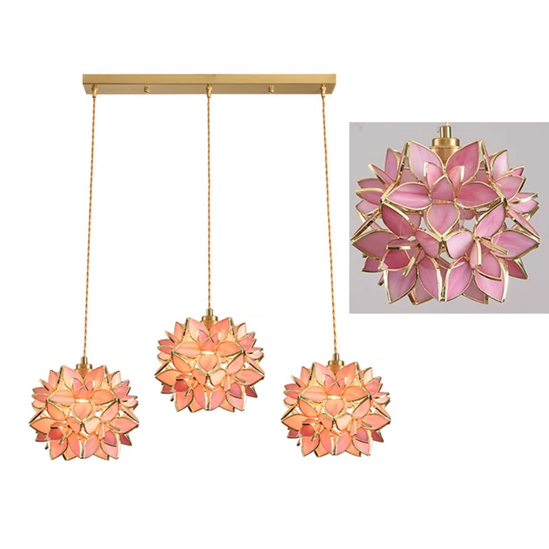 Nordic Copper Glass Pendant Light - Stylish LED Fixture for Home