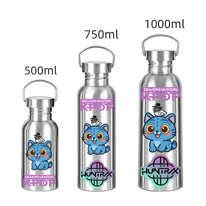 KPop Style Stainless Steel Water Bottle - 500/750/1000ML