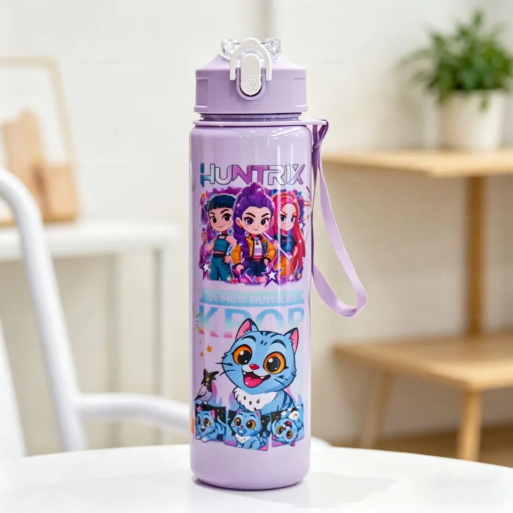 Fun 3D Printed Cartoon Water Bottle - Portable, Leakproof, 750ml
