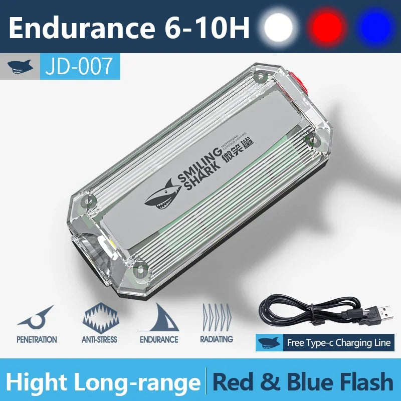 Rechargeable Strobe Light LED Flashlight with Shoulder Clip - JD007