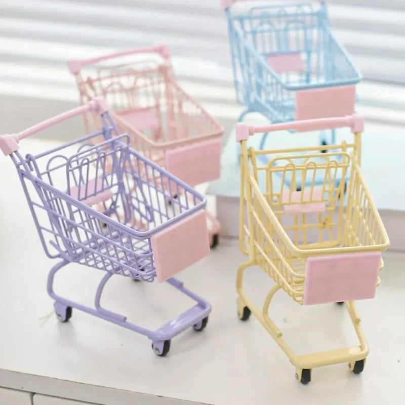 Mini Shopping Cart Toy for Kids - Fun Crafts & Storage Solution