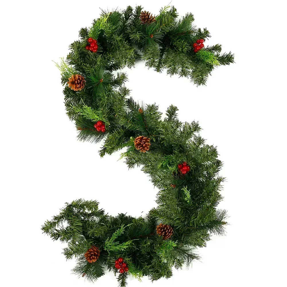 Stunning LED Christmas Garland: Rattan Wreath for Holiday Decor
