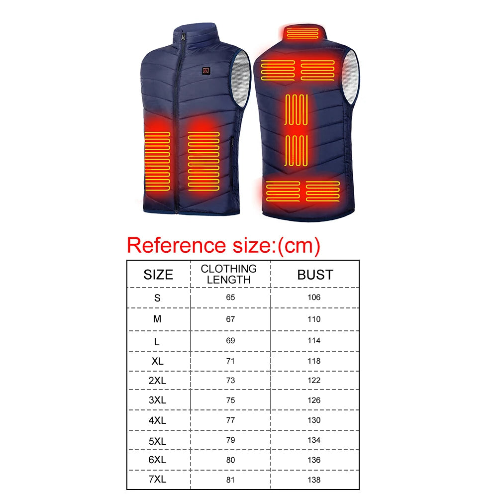 Sikiwind Electric Heated Vest for Men - 9 Heating Zones