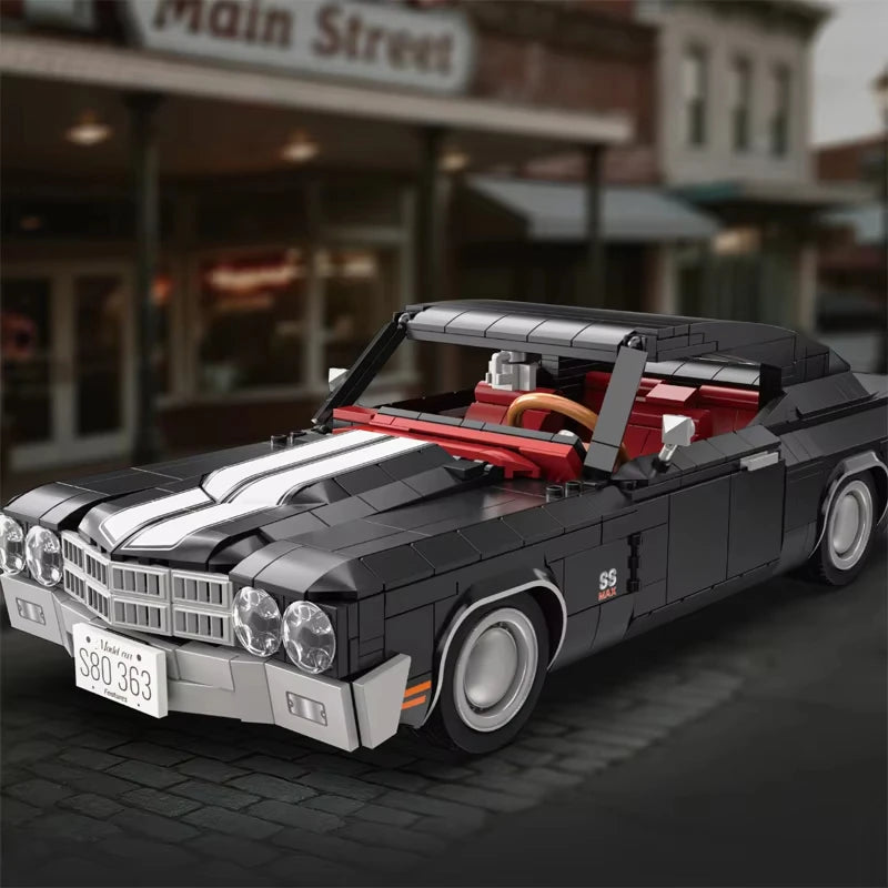 1038Pcs MOC Technical Retro Sports Car Building Blocks Set