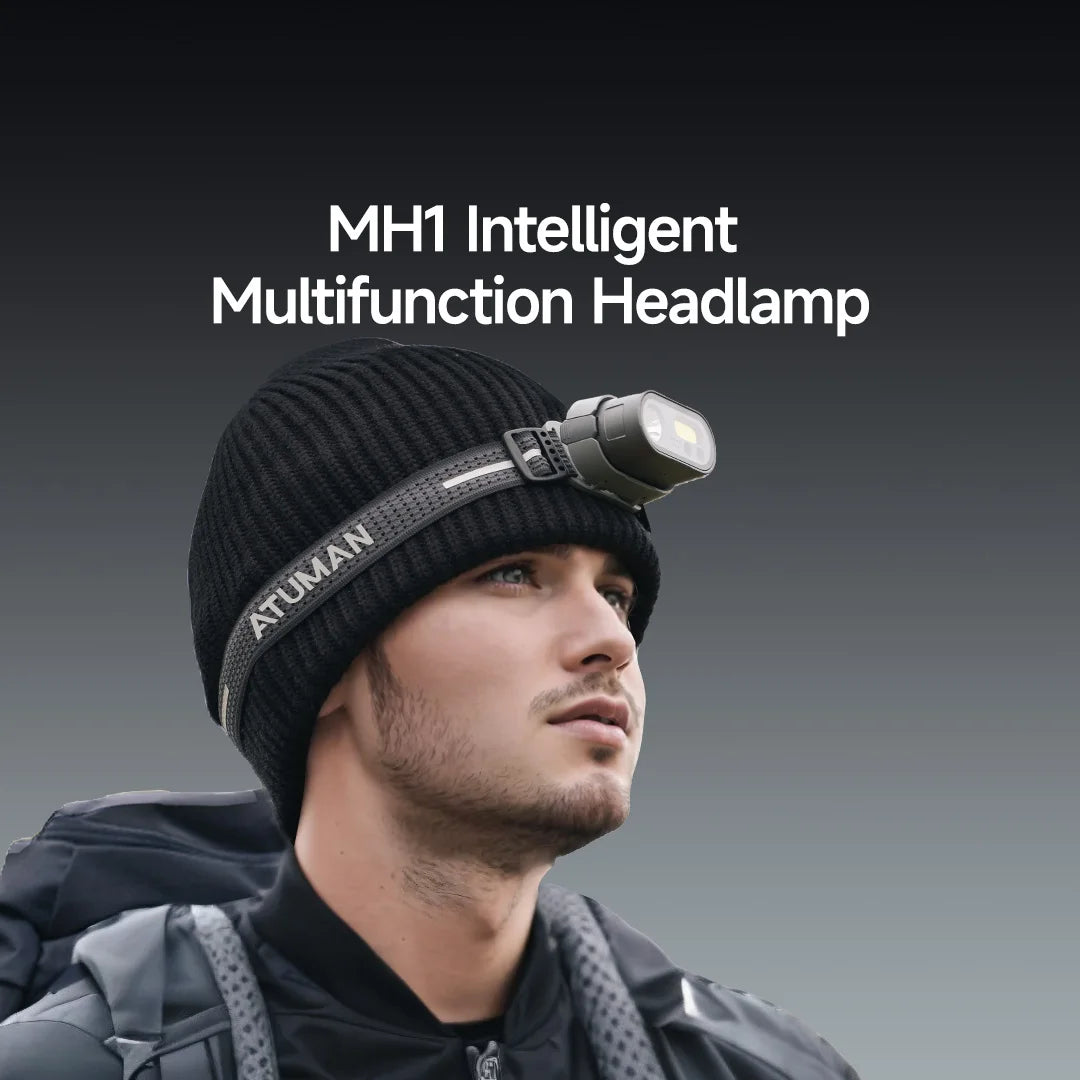 ATuMan MH1 USB Rechargeable Multifunctional Headlamp - Powerful & Portable