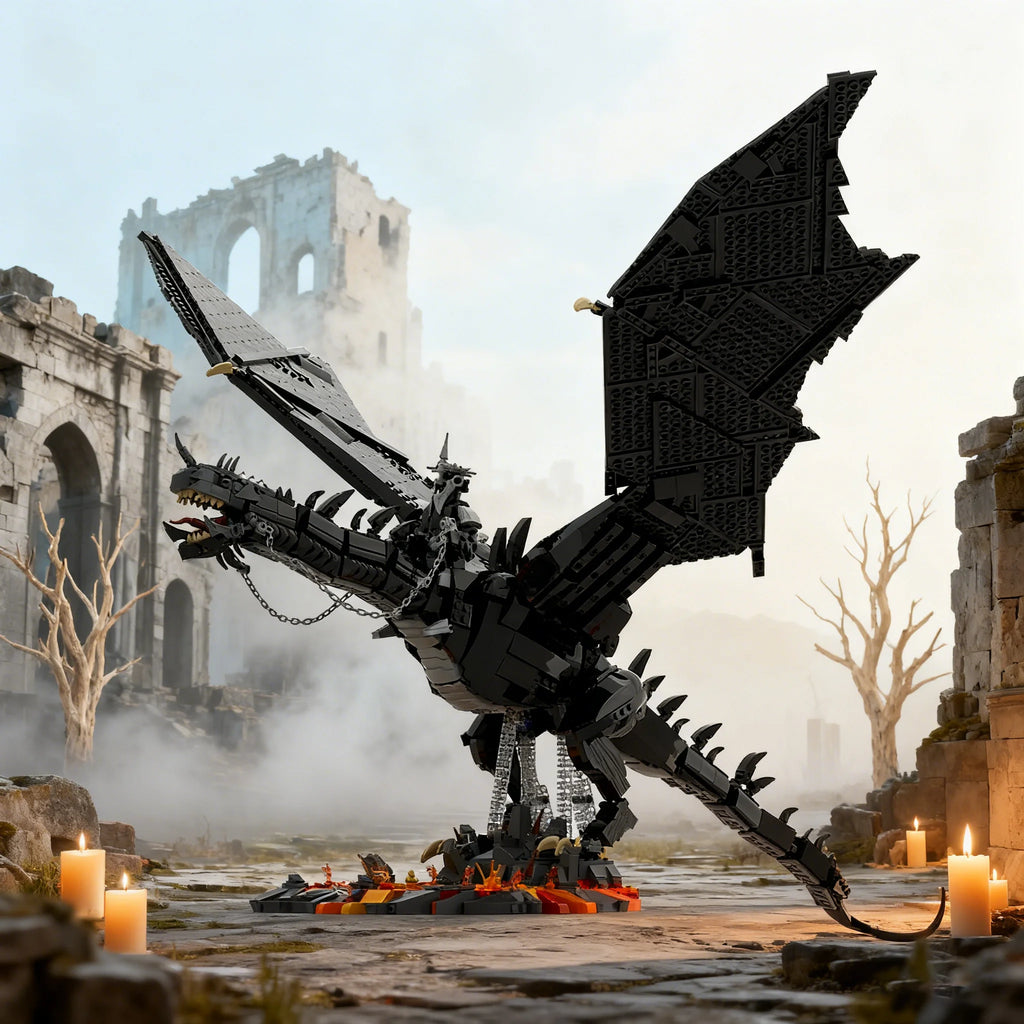 2199PCS Witch King Fell Beast Building Blocks Model Kit - Epic Desktop Decor