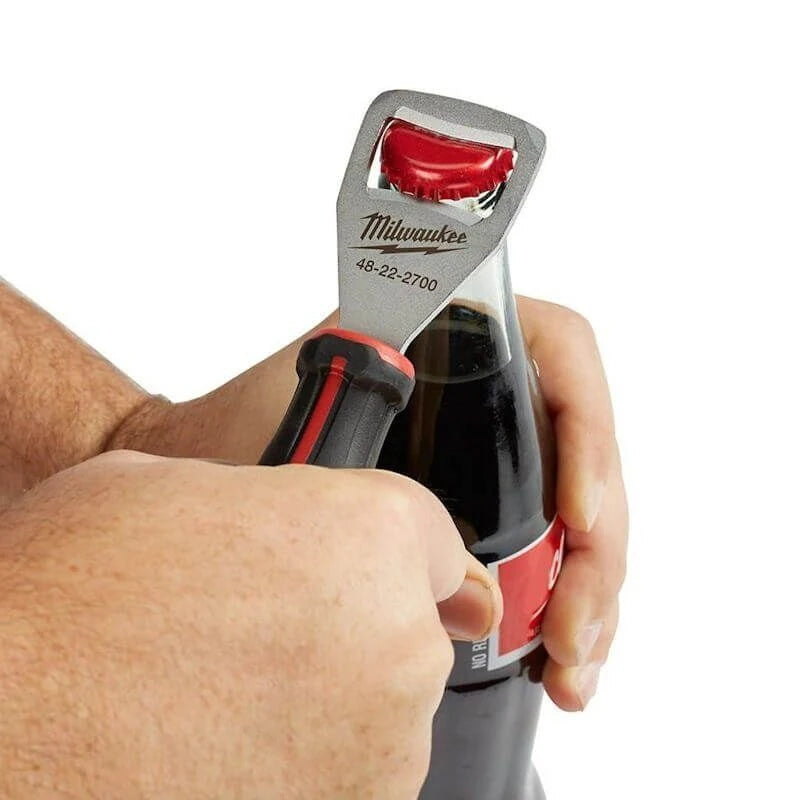 Milwaukee Heavy-Duty Bottle Opener – Industrial Grade Steel, Non-Slip Grip