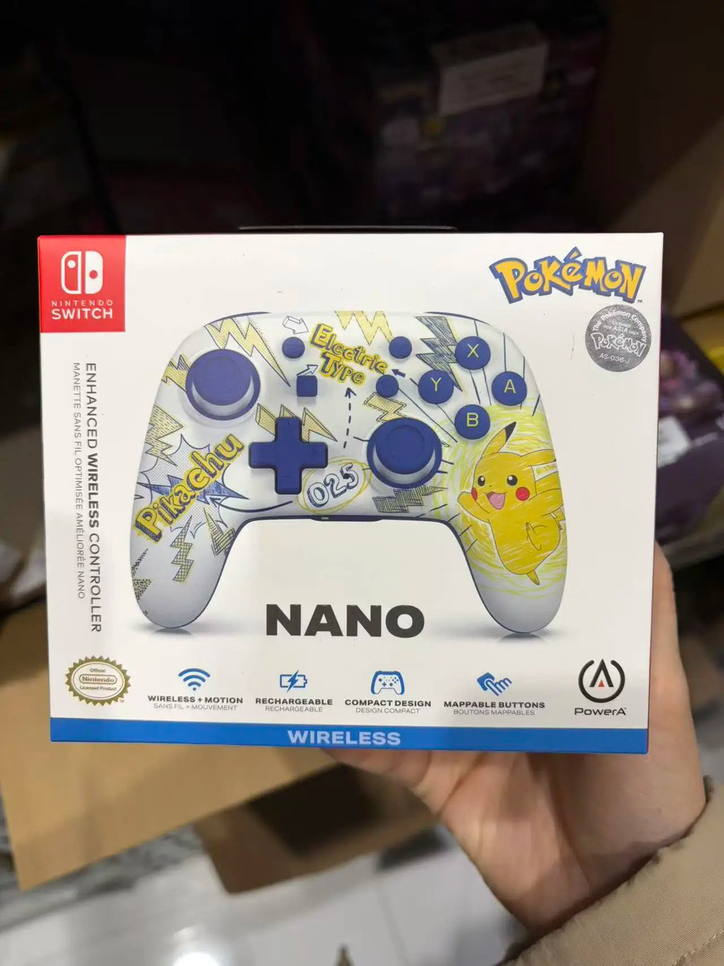 PowerA Enhanced Wireless Controller for Nintendo Switch - Pikachu Design
