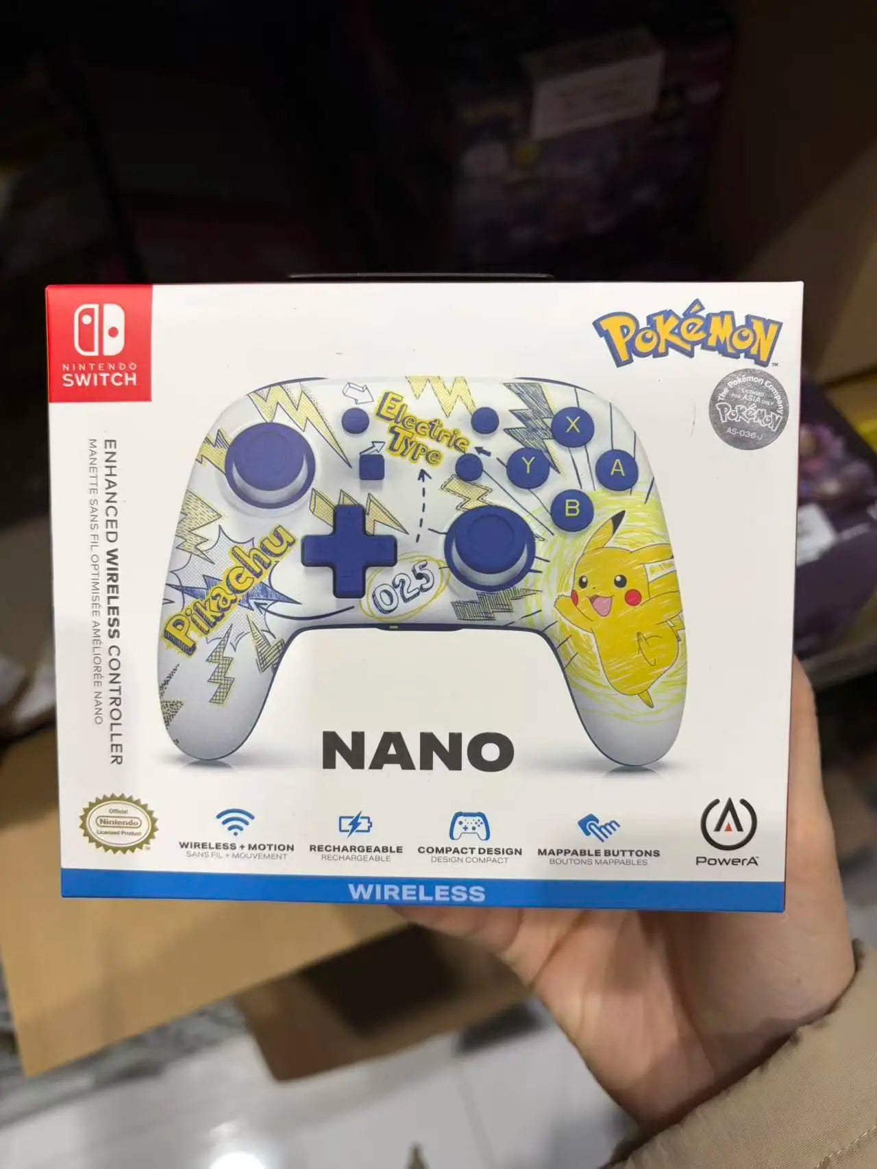 PowerA Enhanced Wireless Controller for Nintendo Switch - Pikachu Design