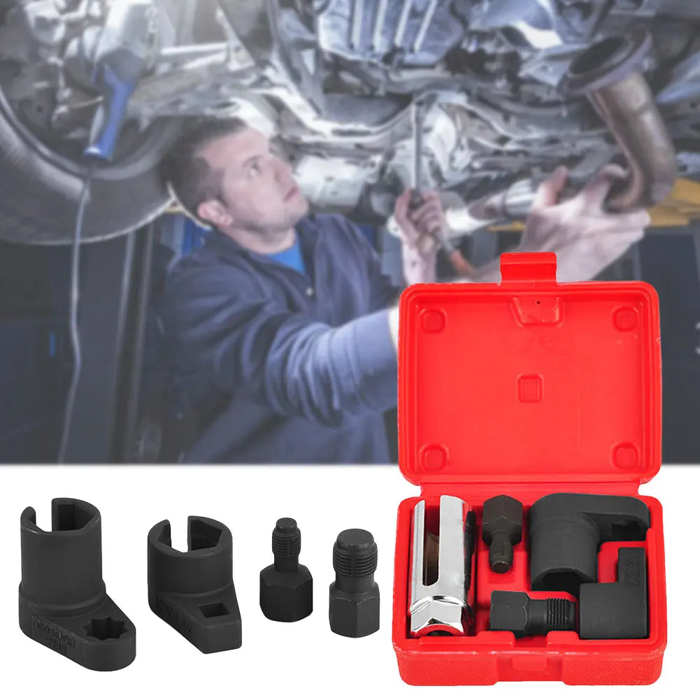 Oxygen Sensor Removal Tool Kit - 5-Piece O2 Socket Wrench Set