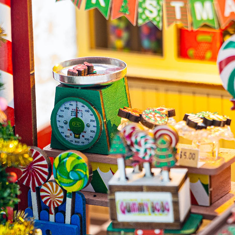 DIY Christmas Candy House Wooden Cottage Kit - Fun 3D Puzzle Model