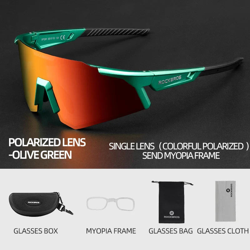 ROCKBROS Photochromic Polarized Cycling Glasses - Ultra UV400 Protection