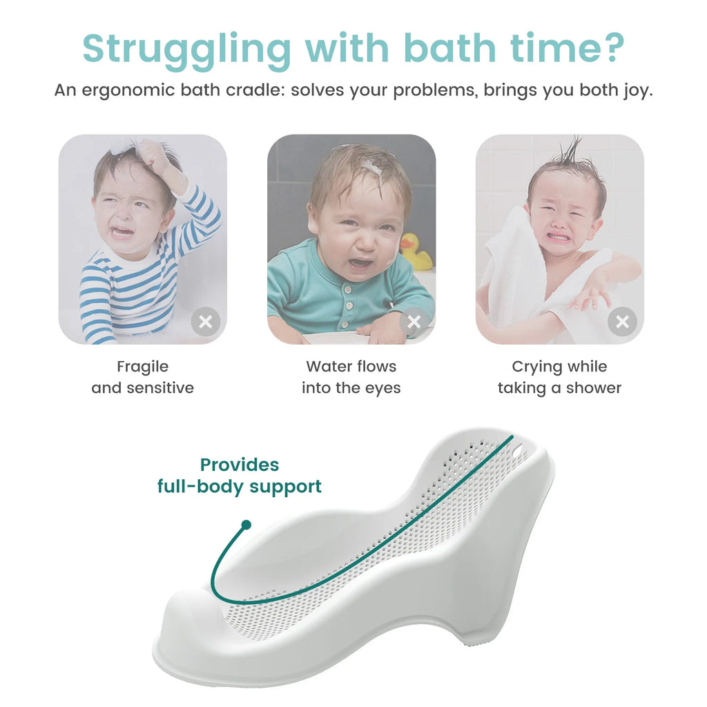 Ergonomic Soft Baby Bath Support - Comfortable & Quick-Drying Infant Seat