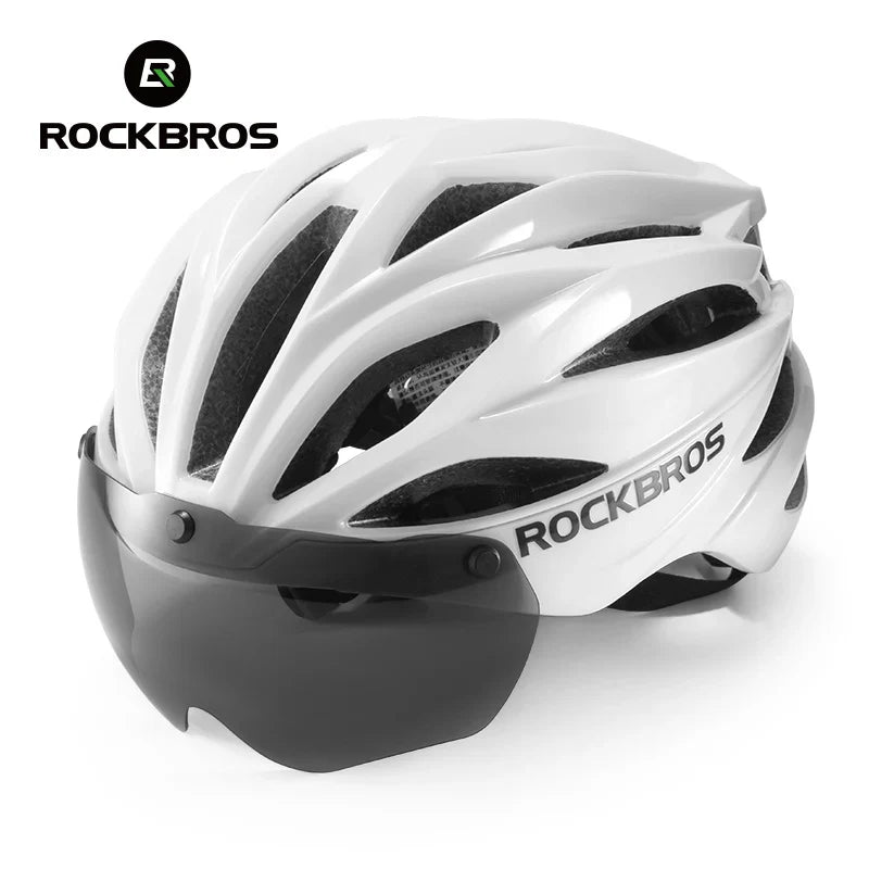 ROCKBROS Adjustable Cycling Helmet with Magnetic Goggles - Ultimate Safety
