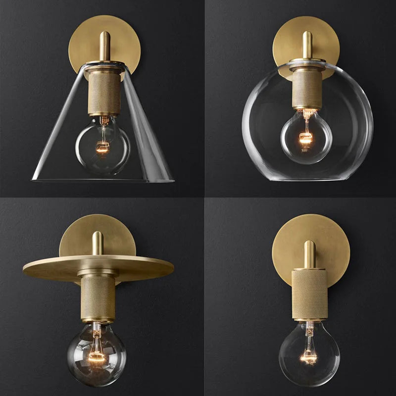 Modern Bronze LED Wall Lamp - Scandinavian Design for Bedroom & Living Room