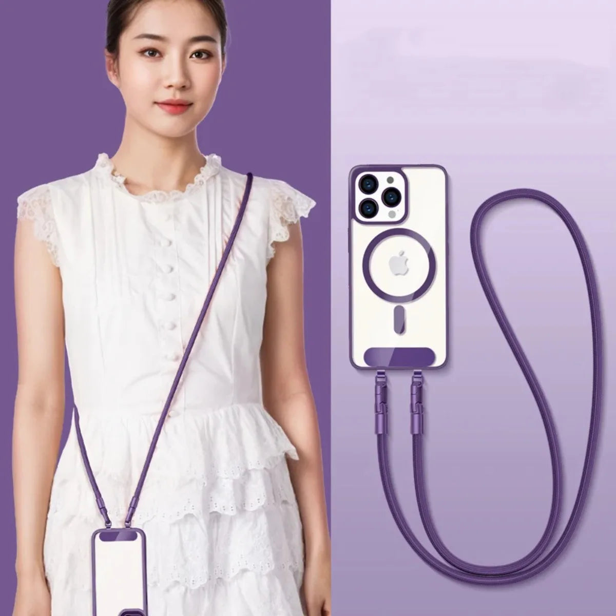 Adjustable Crossbody Phone Case Lanyard with Double Buckle - Multi-functional!