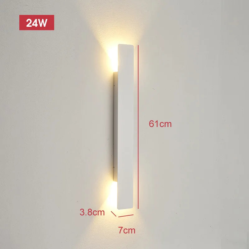 Pumous Outdoor Waterproof 18W LED Wall Lamp - Modern Design