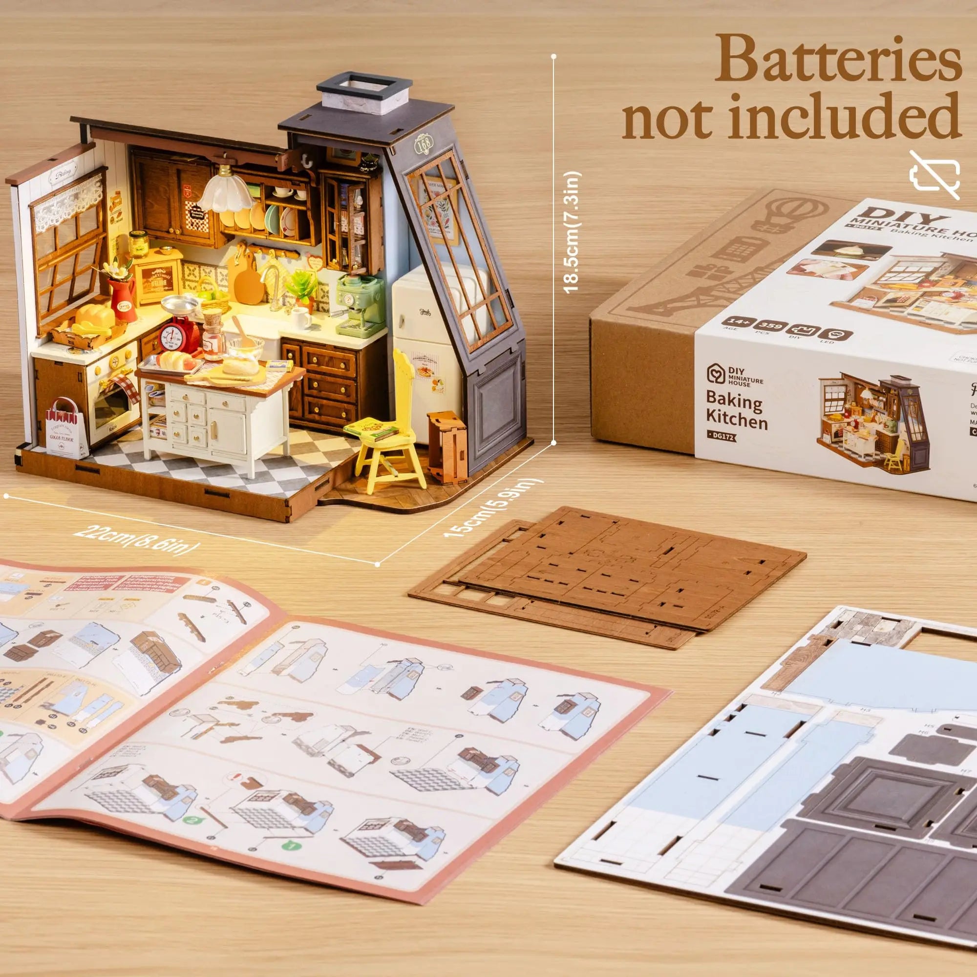 Rolife DIY Miniature Baking Kitchen House Kit - Creative 3D Puzzle