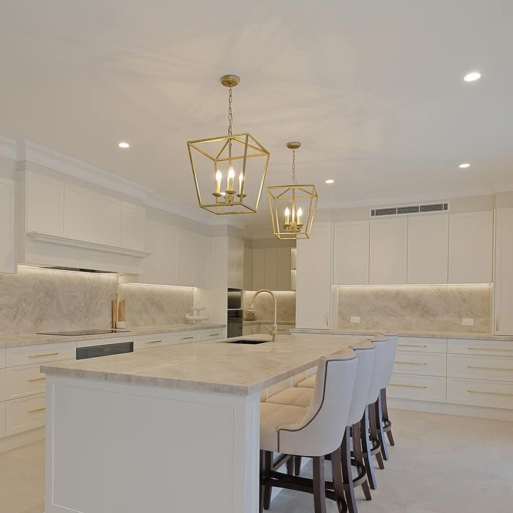Saffire Hampton Pendant Light - Elegant Brushed Gold Design