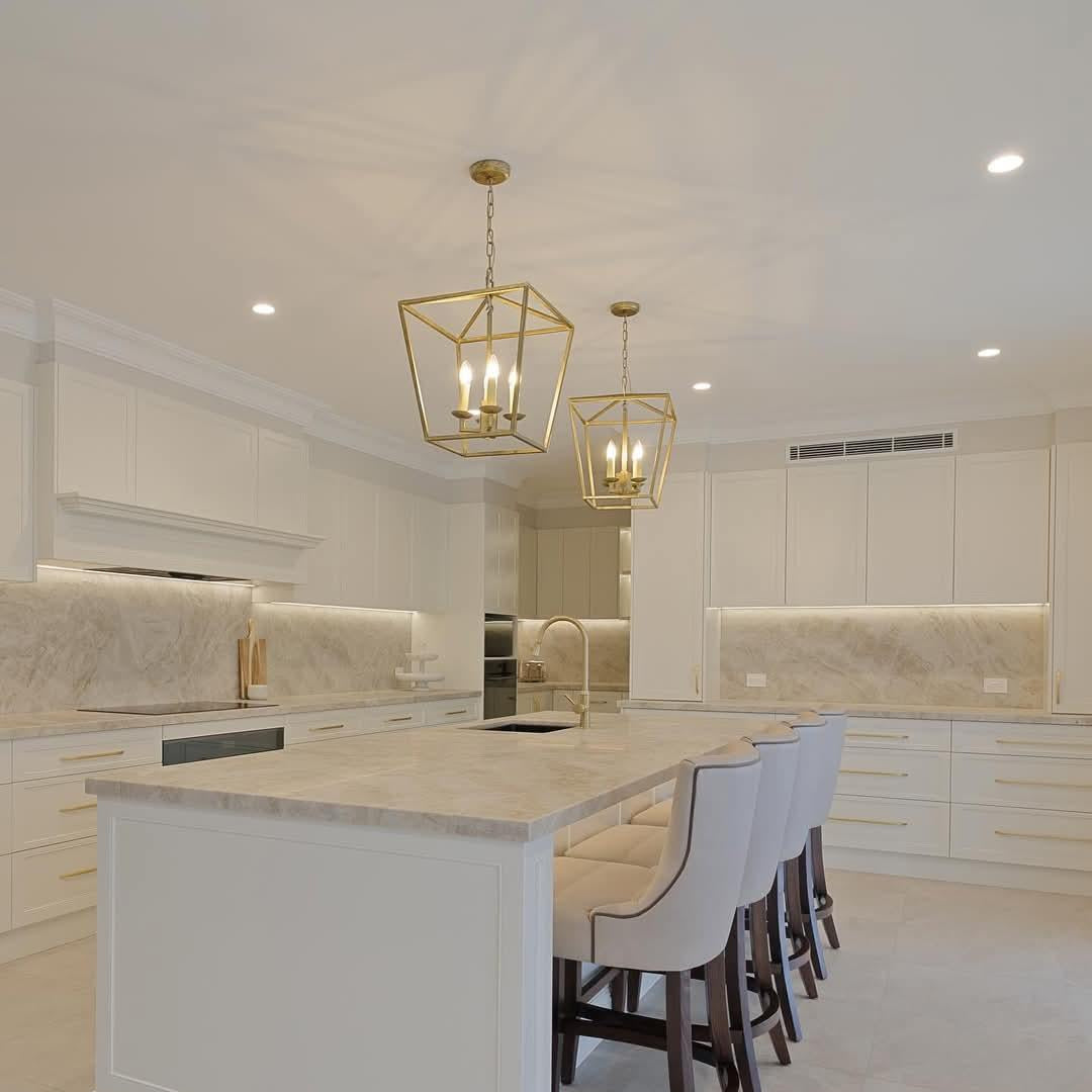 Saffire Hampton Pendant Light - Elegant Brushed Gold Design
