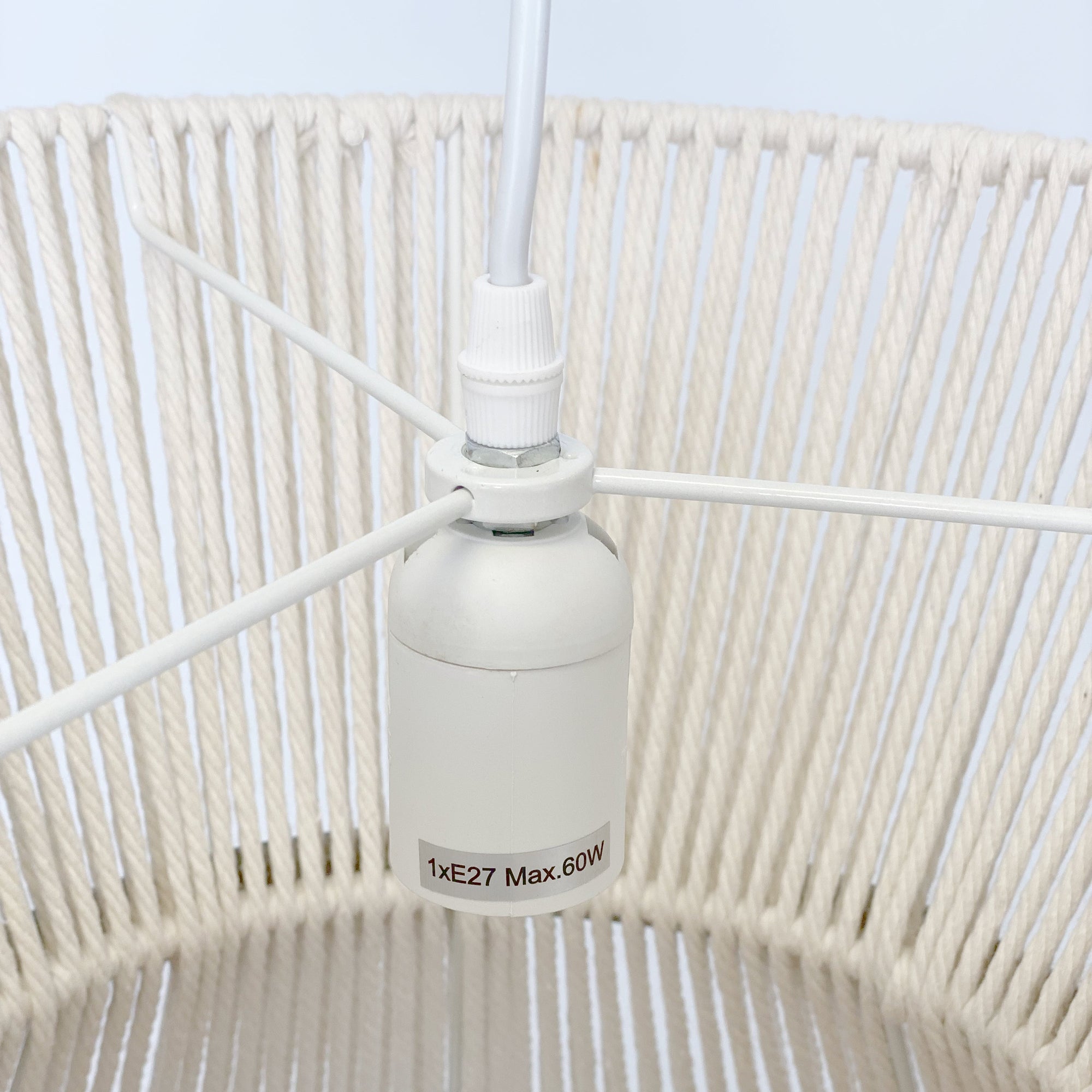 Samara Rope Pendant Light - Stylish White Design for Modern Spaces