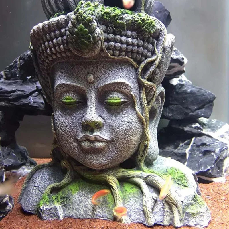 Elegant Resin Guanyin Bodhisattva Aquarium Ornament for Fish Tanks