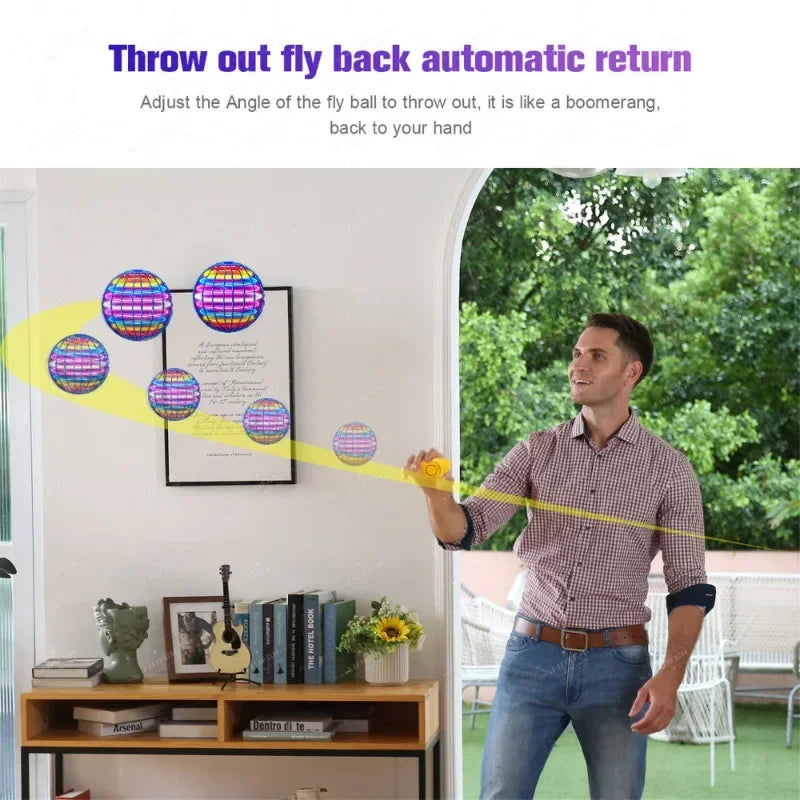 LED Flying Ball - Gyroscopic Anti-Gravity Toy for Kids
