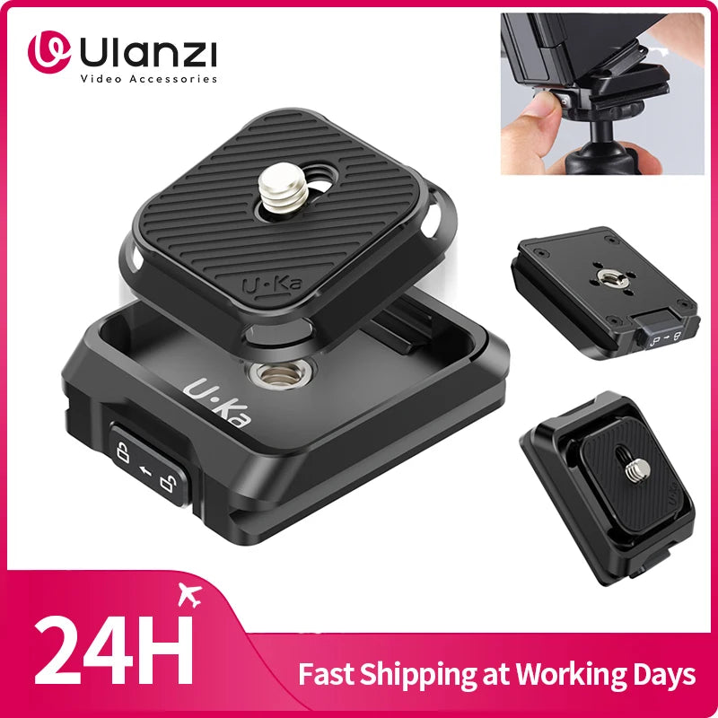 Ulanzi UKA01 Quick-Release Plate Kit for Easy Tripod Mounting
