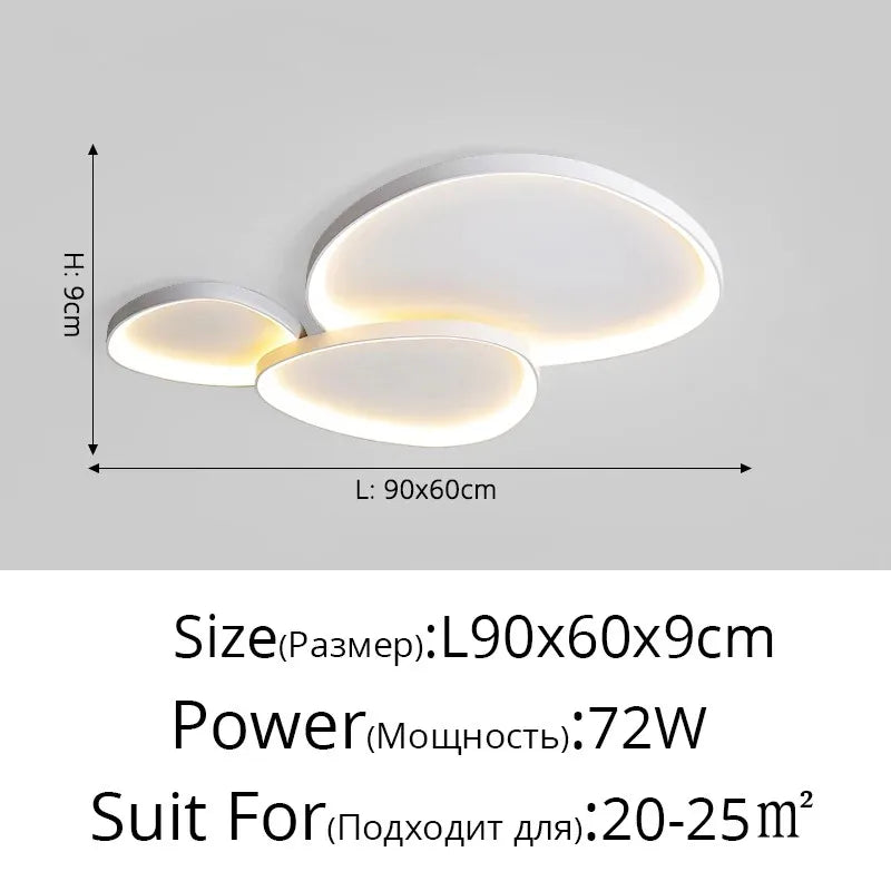 Sleek Modern LED Ceiling Light - Ultra-Thin Indoor Chandelier