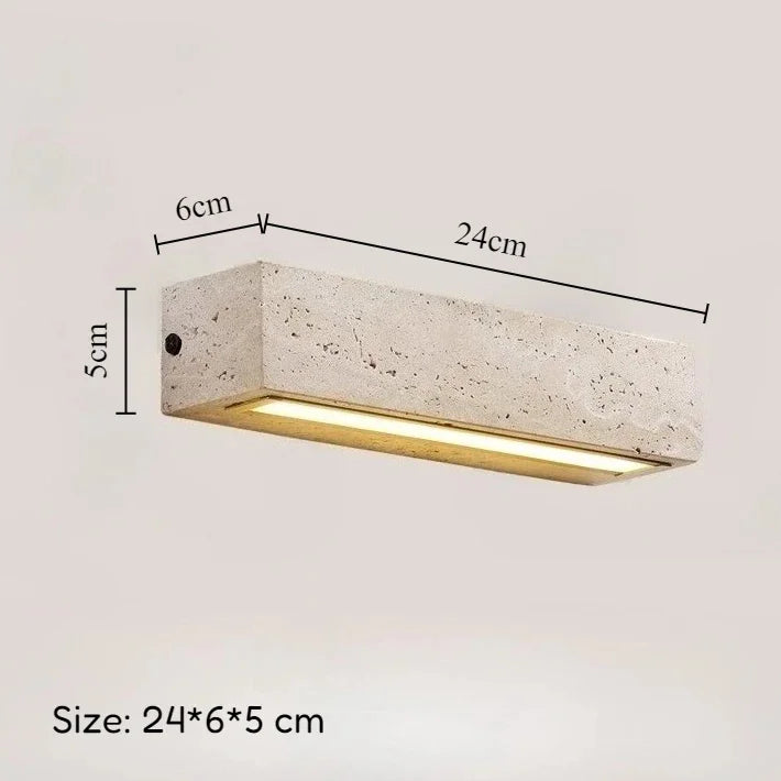 IISINUO Natural Stone LED Wall Lamp - Modern IP65 Porch Light