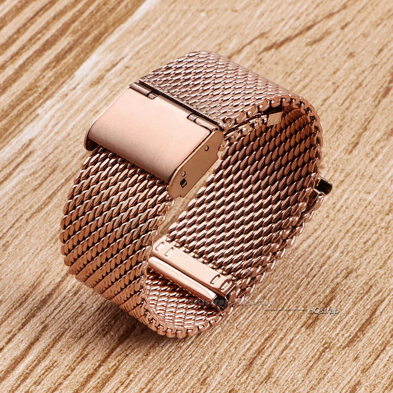 Universal Milanese Watchband - 18mm to 24mm Stainless Steel Strap