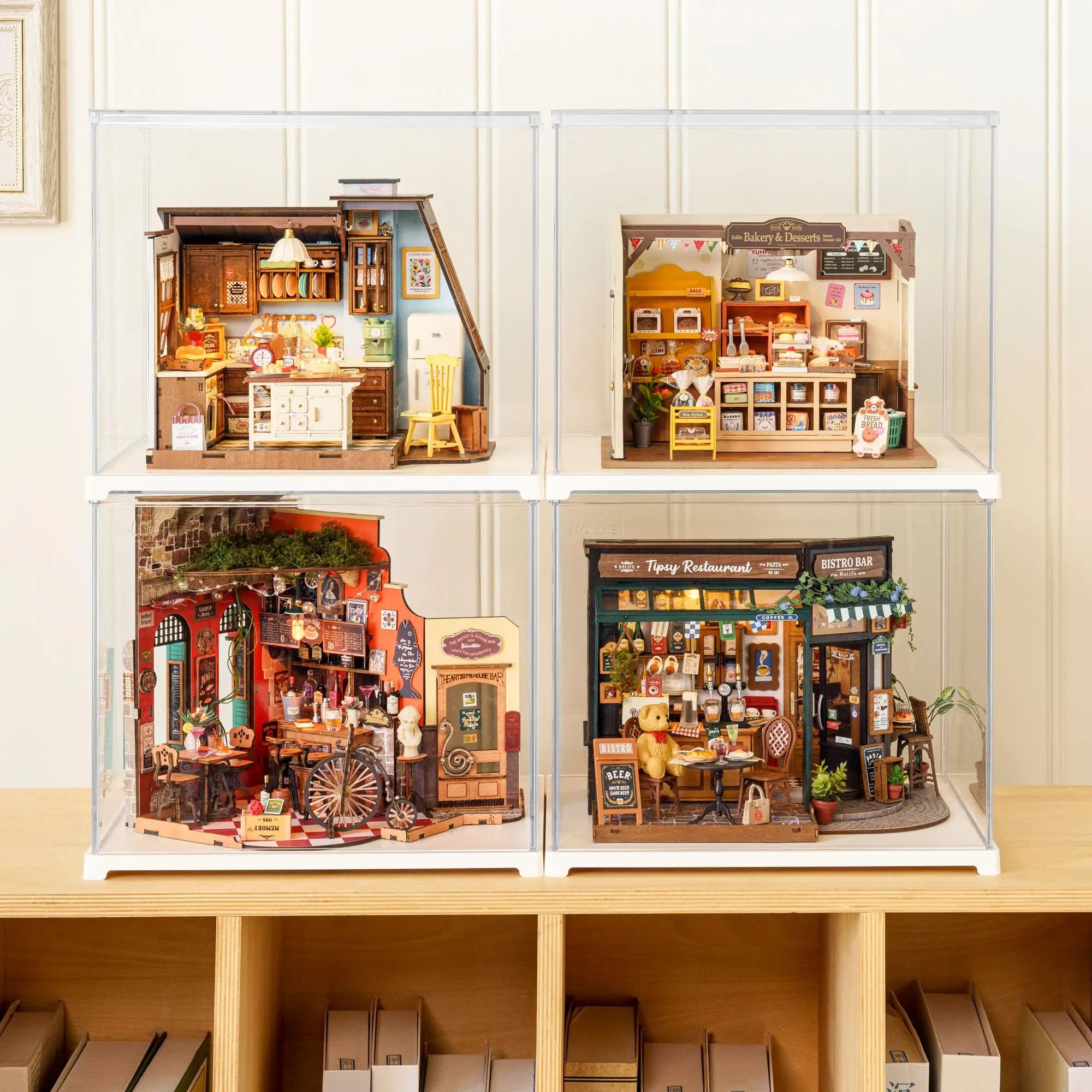 Robotime Miniature Bakery DIY 3D Wooden Puzzle for Adults & Teens