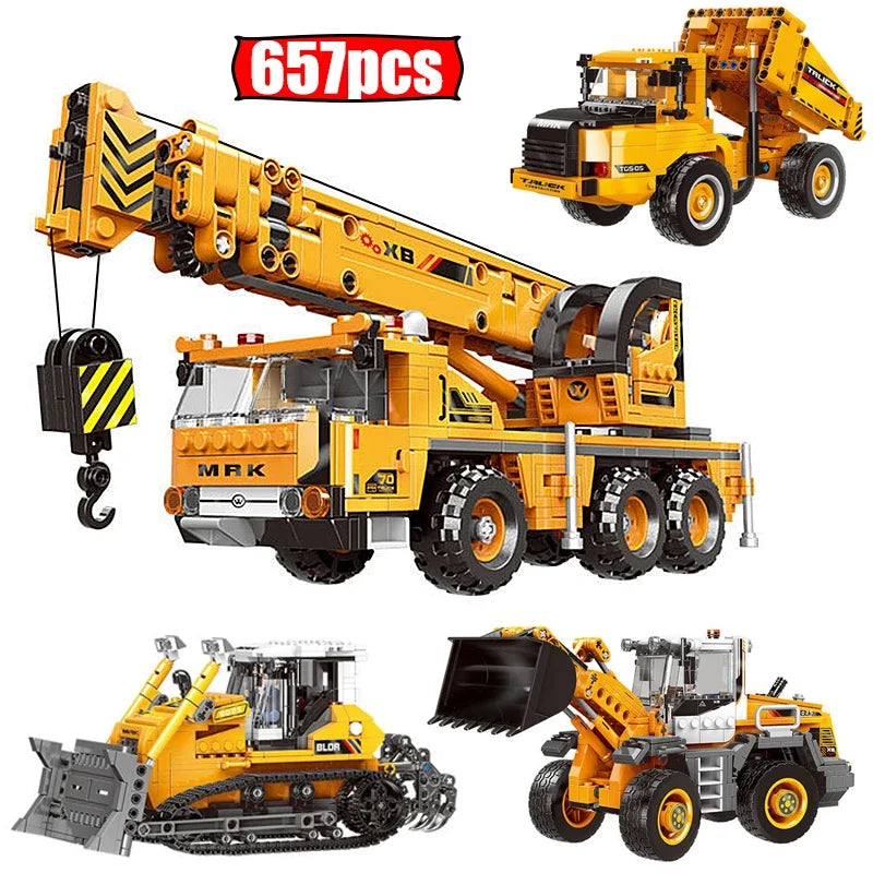 Mitty City MOC Wheel Loader Building Blocks Set - Creative Kids Toy