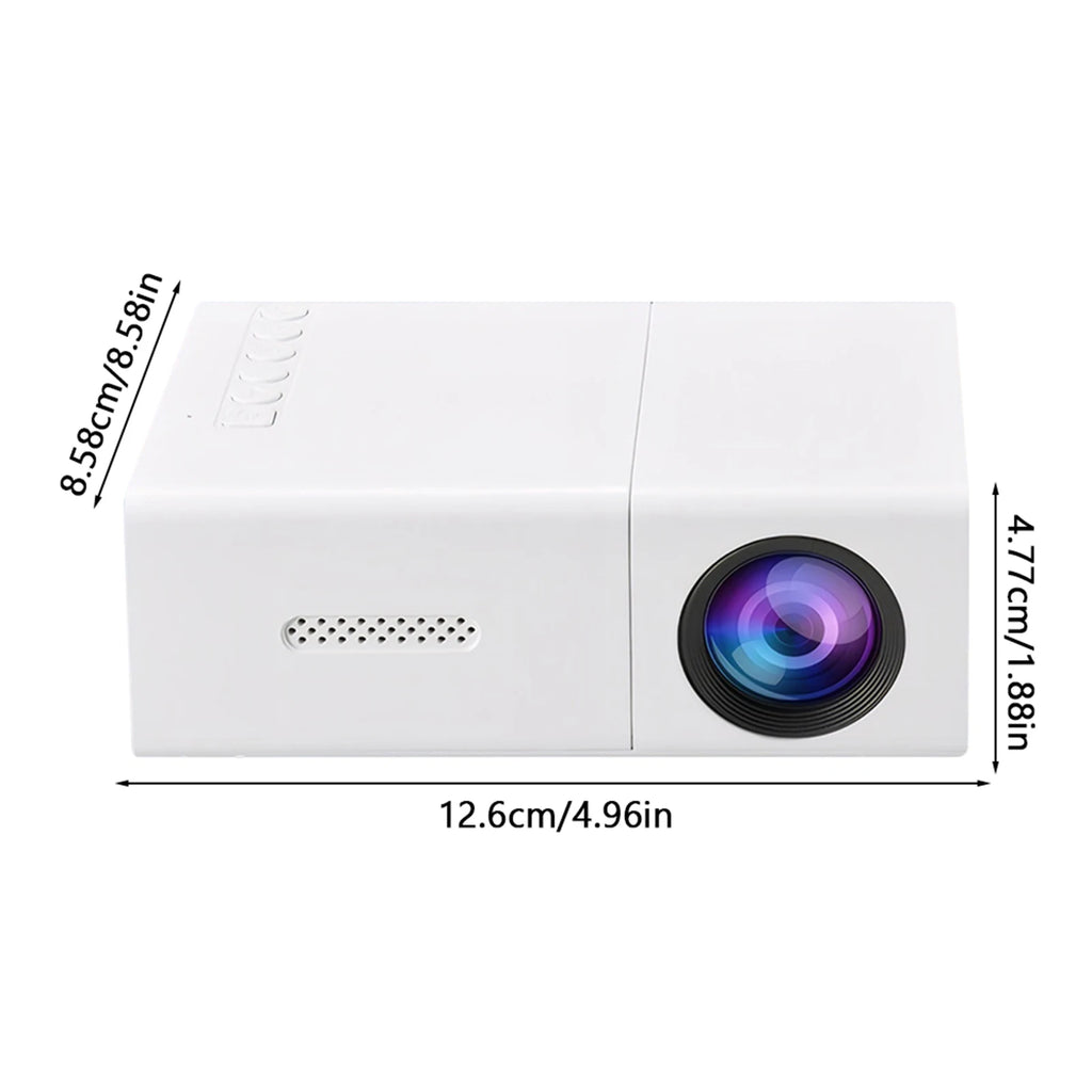 1080P LED Mini Projector - Portable 4K HD Projector with Remote Control
