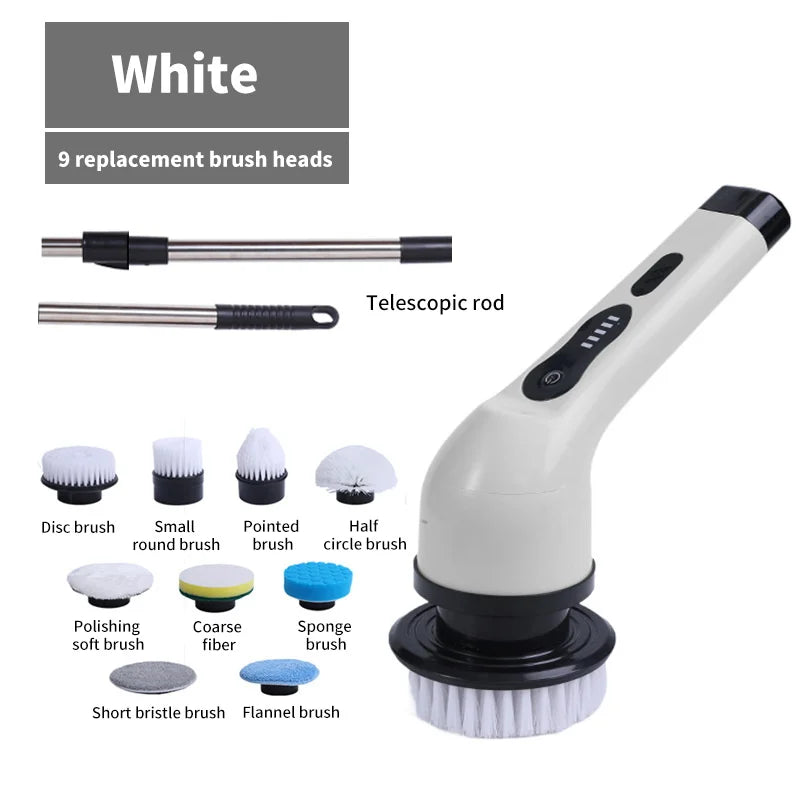 9-in-1 Electric Spin Scrubber | Effortless Multi-Surface Cleaning
