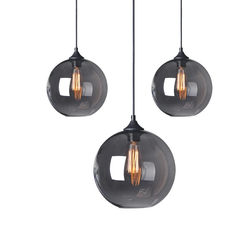 Colorful Handcrafted Glass Ball Pendant Light for Modern Dining Spaces