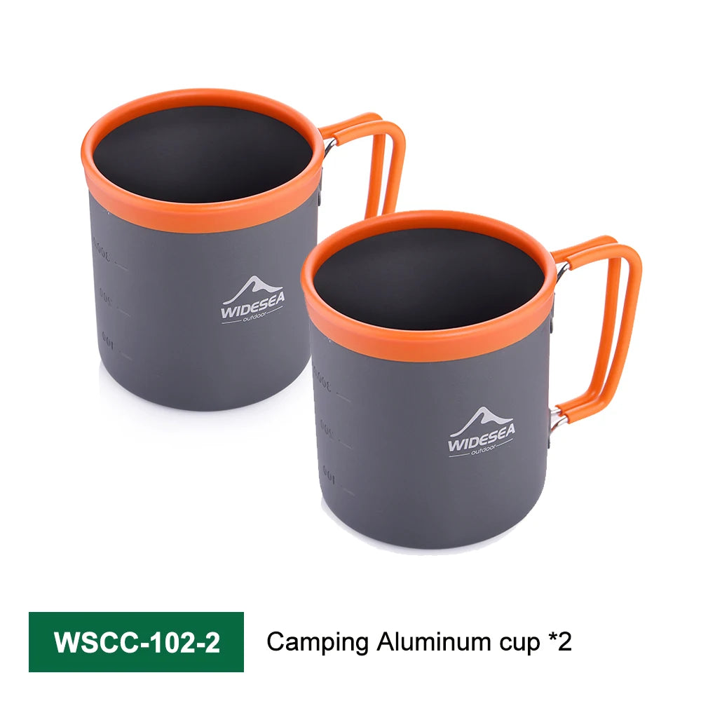 Widesea Outdoor Camping Coffee Cookware Set - Portable Stainless Steel