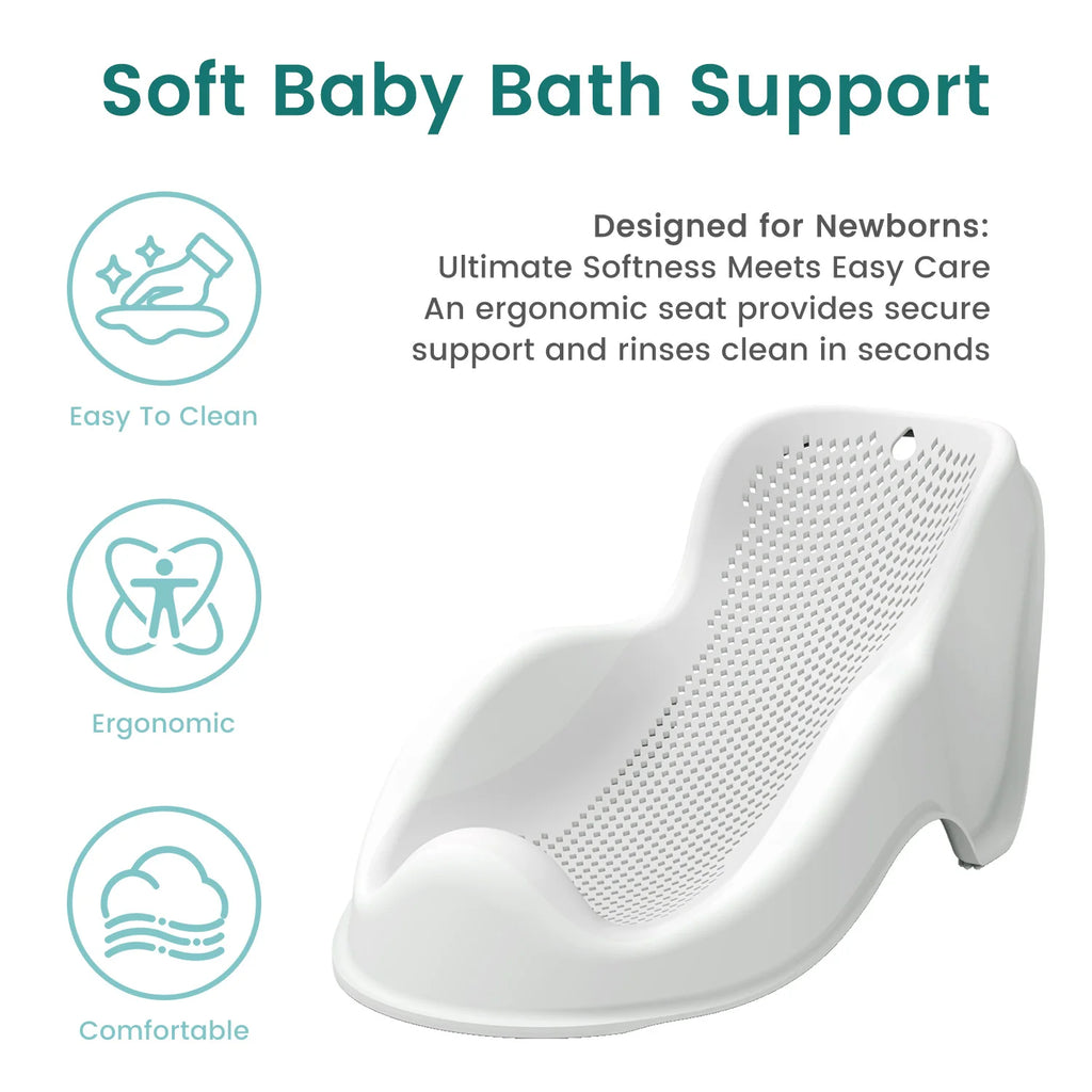 Ergonomic Soft Baby Bath Support - Comfortable & Quick-Drying Infant Seat