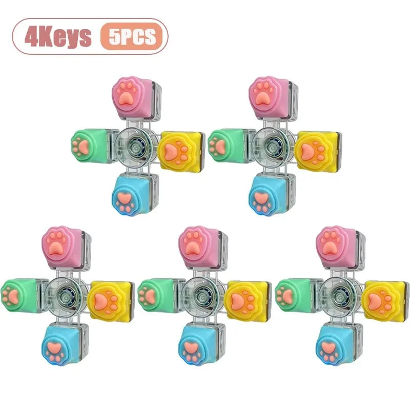 Cat Claw Keycap Fidget Toy - Stress Relief Keychain for Office & Learning