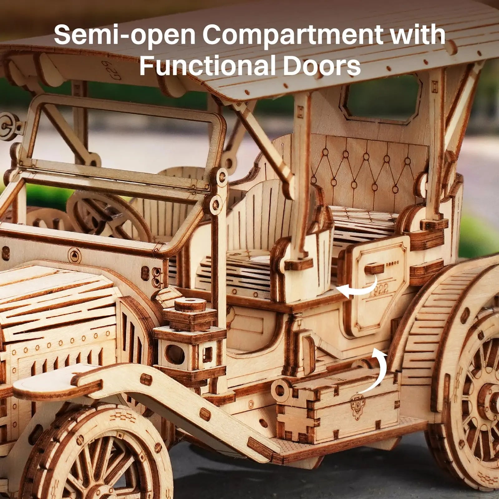 Robotime Rokr 3D Vintage Car Wooden Puzzle – Fun DIY Model Kit