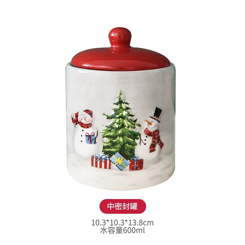 Adorable Christmas Snowman Ceramic Dish Set - Perfect Holiday Decor