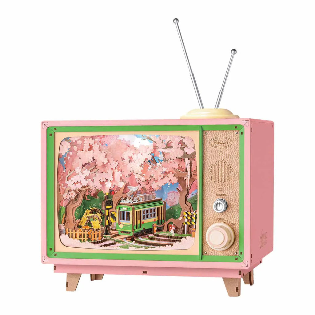 Robotime Sunset Carnival Music Box - LED Ferris Wheel Decor