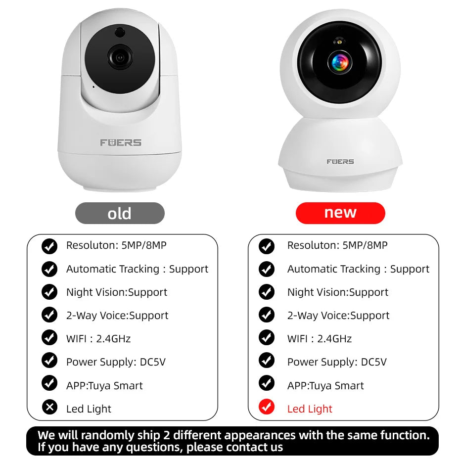 Fuers 5MP WiFi IP Camera - Smart Home Indoor Security Monitor