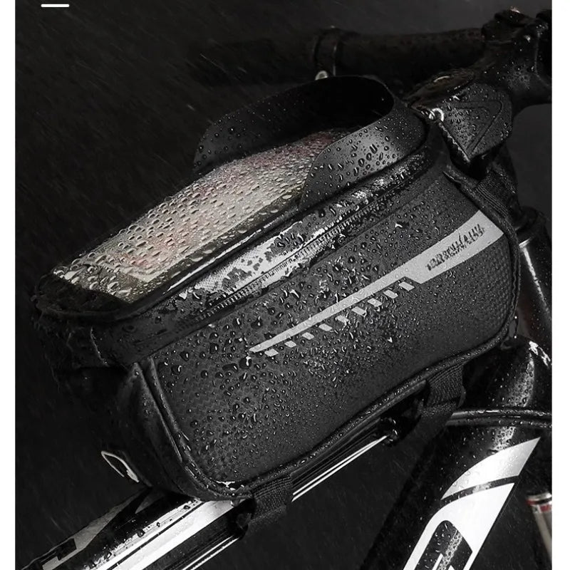 Waterproof Bike Frame Bag with Touch Screen & Sun Visor - Cycling Gear