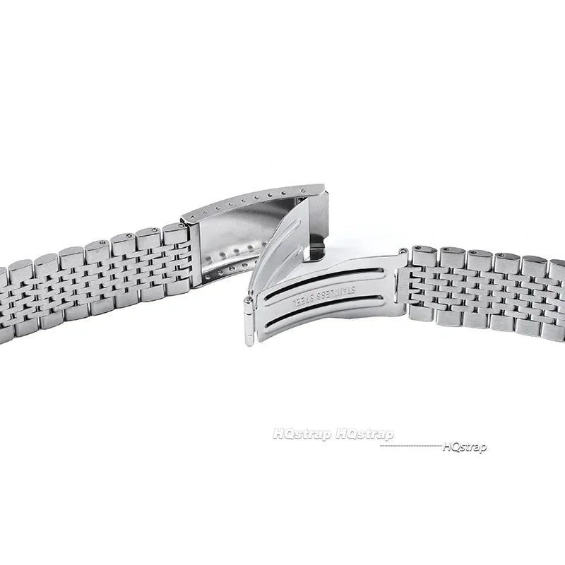 Premium Curved Stainless Steel Watch Band - 18mm, 20mm, 22mm Sizes