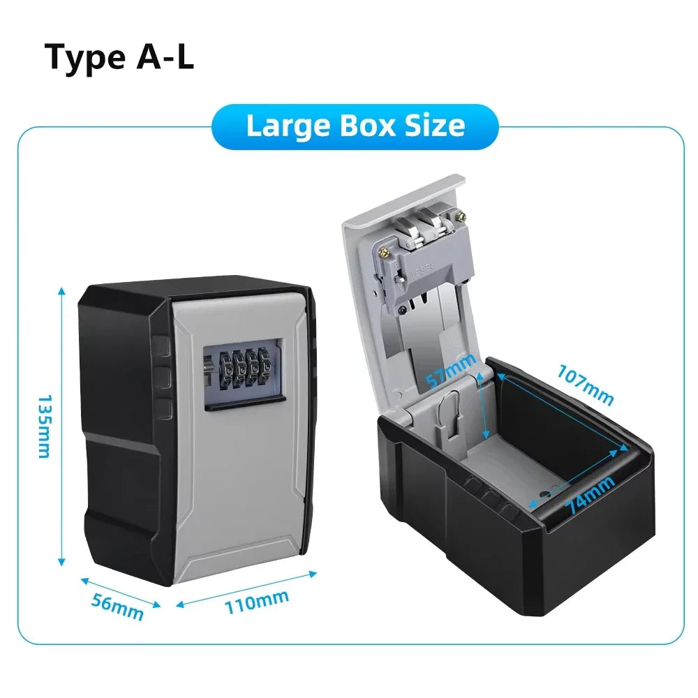 Awapow Wall-Mount Key Box - 4-Digit Lock, Weatherproof & Secure