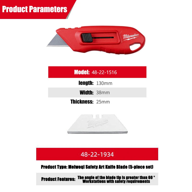 Milwaukee Compact Utility Knife - Versatile & Durable Cutting Tool