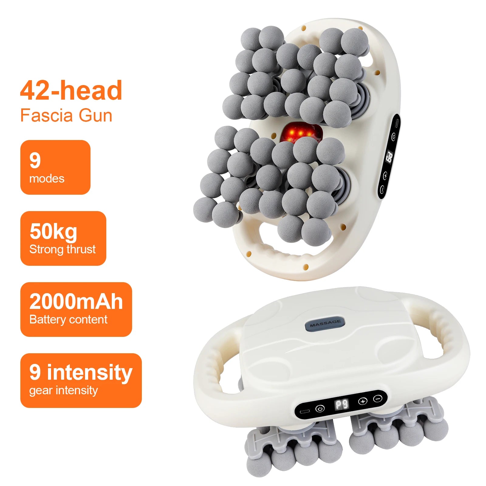 Advanced Vibration Therapy Massager with 42 Heads for Full-Body Relief